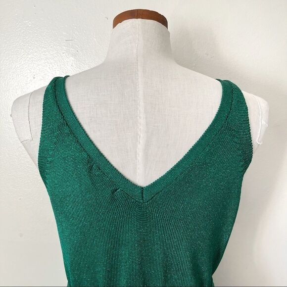 Revolve Lovers + Friends Green Wrap sweater mini dress Small preowned - Picture 7 of 9